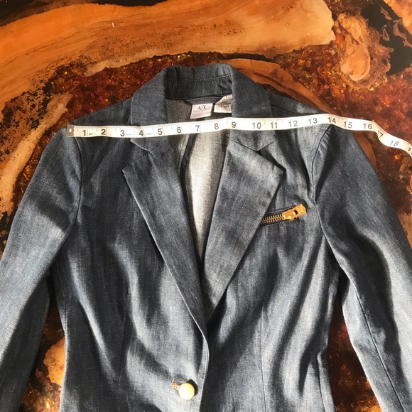 SALE!⚡️A|X Denim Blazer Women’s Size XS - Picture 4 of 8